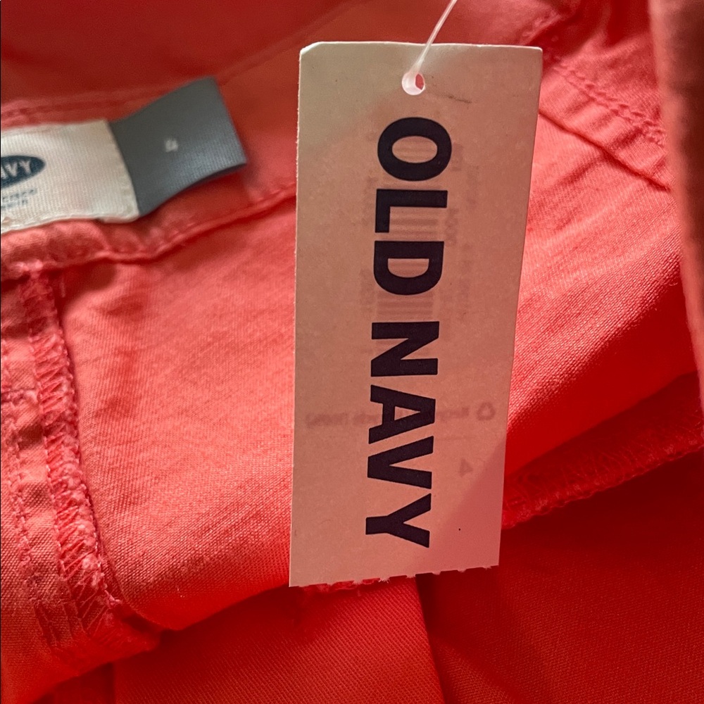 OLD NAVY Coral Short Shorts Flat Front Cotton Blend NWT 4 - Picture 7 of 12